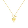 Wholesale S925 Sterling Silver Heart Shaped Necklace With Ot Buckle And English Letter Love Design Set With Diamonds For Women