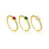 Wholesale S925 Sterling Silver Heart Shaped Ring For Women With Zircon Inlay And Electroplating