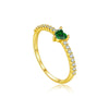 Wholesale S925 Sterling Silver Heart Shaped Ring For Women With Zircon Inlay And Electroplating