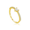 Wholesale S925 Sterling Silver Heart Shaped Ring For Women With Zircon Inlay And Electroplating