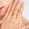 Wholesale S925 Sterling Silver Heart Shaped Women's Adjustable Opening Ring With Seiko Design