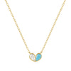 Wholesale S925 Sterling Silver Heart Shaped Zircon Double Color Matching Clavicle Chain Necklace For Women
