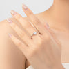Wholesale S925 Sterling Silver Heart Shaped Zircon Inlaid Ring For Women Light Luxury Sweet Style