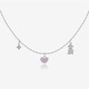 Wholesale S925 Sterling Silver Heart Star Puppy Pendant Necklace With Electroplating For Women