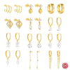 Wholesale S925 Sterling Silver Heart Water Drop Earrings With Geometric Pattern And Zirconia Processing