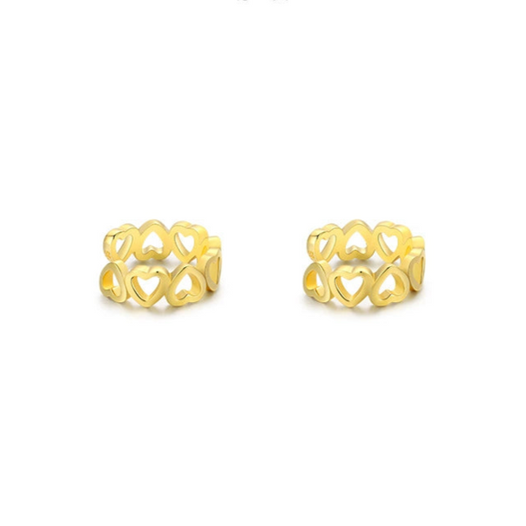 Wholesale S925 Sterling Silver Heartshaped Allmatch Women's Ear Clip Without Ear Holes Seiko Design