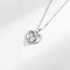 Wholesale S925 Sterling Silver Heartshaped Collarbone Necklace Fashionable Temperament Light Luxury