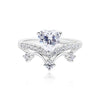 Wholesale S925 Sterling Silver Heartshaped Crown Ring For Women With Diamond Design