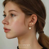 Wholesale S925 Sterling Silver Heartshaped French Minimalist Sweet Style Women's Earrings With Electroplating