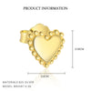 Wholesale S925 Sterling Silver Heartshaped French Minimalist Sweet Style Women's Earrings With Electroplating