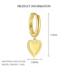 Wholesale S925 Sterling Silver Heartshaped French Minimalist Sweet Style Women's Earrings With Electroplating