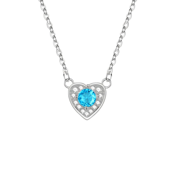 Wholesale S925 Sterling Silver Heartshaped Light Luxury Women's Necklace