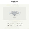 Wholesale S925 Sterling Silver Heartshaped Microinlay Small Fresh Sweet Women's Love Ring Jewelry