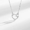 Wholesale S925 Sterling Silver Heartshaped Women's Collarbone Necklace Light Luxury Style