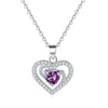 Wholesale S925 Sterling Silver Heartshaped Women's Fashion Collarbone Necklace