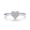 Wholesale S925 Sterling Silver Heartshaped Zircon Inlaid Ring For Women Simple And Versatile Style