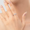 Wholesale S925 Sterling Silver Heartshaped Zircon Inlaid Ring For Women Simple And Versatile Style
