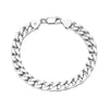 Wholesale S925 Sterling Silver Hip Hop Cuban Chain Bracelet With Geometric Design And Electroplating