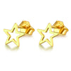 Wholesale S925 Sterling Silver Hollow Fivepointed Star Earrings With Electroplating For Women Simple And Fashionable Ear Jewelry