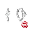 Wholesale S925 Sterling Silver Hollow Geometric Double Layer Cross Water Drop Heart Shaped Inlaid Zircon Earrings For Women