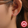 Wholesale S925 Sterling Silver Hollow Geometric Double Layer Cross Water Drop Heart Shaped Inlaid Zircon Earrings For Women