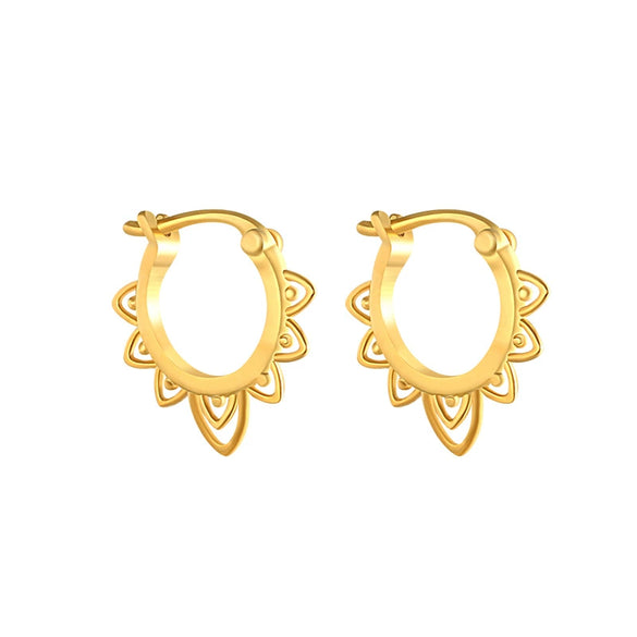 Wholesale S925 Sterling Silver Hollow Geometric Pattern Earrings With Creative Ear Buckle And Electroplating Treatment For Women