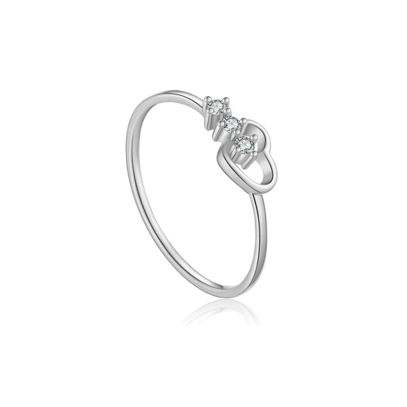 Wholesale S925 Sterling Silver Hollow Heart Ring With Electroplating Geometric Design For Women And Unisex