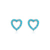 Wholesale S925 Sterling Silver Hollow Heart Stud Earrings For Women With Sweet Style And Diamond Treatment