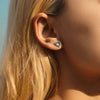 Wholesale S925 Sterling Silver Hollow Heart Stud Earrings For Women With Sweet Style And Diamond Treatment