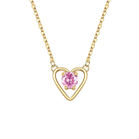 Wholesale S925 Sterling Silver Hollow Heartshaped Women's Fresh Sweet Fashion Clavicle Chain Necklace Jewelry