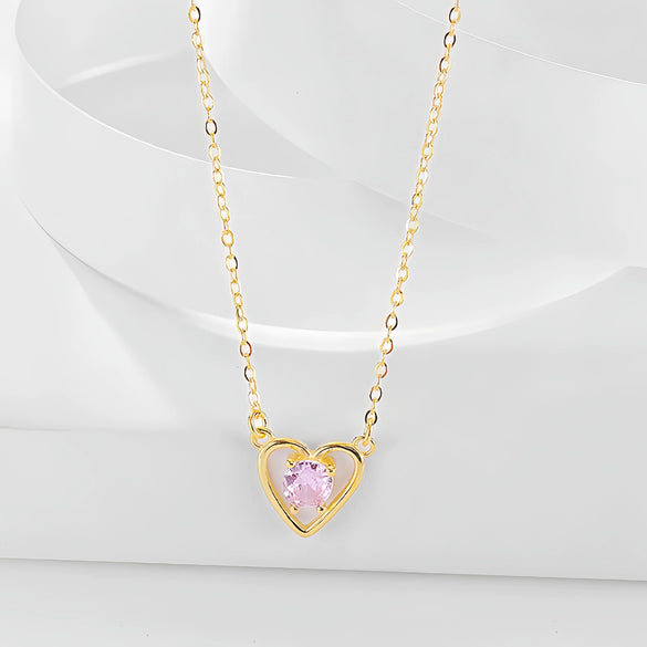 Wholesale S925 Sterling Silver Hollow Heartshaped Women's Fresh Sweet Fashion Clavicle Chain Necklace Jewelry