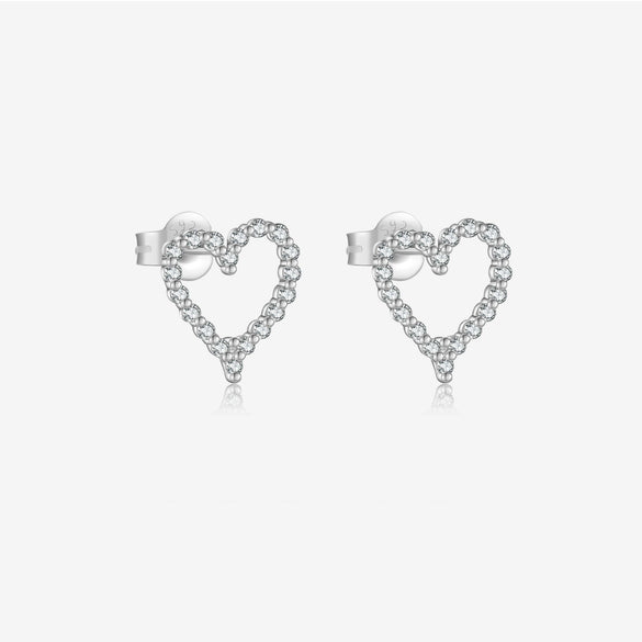 Wholesale S925 Sterling Silver Hollow Love Pattern Jewelry With Diamond Treatment Including Necklace Bracelet Ring Simple All Match Style For Women