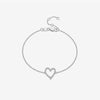 Wholesale S925 Sterling Silver Hollow Love Pattern Jewelry With Diamond Treatment Including Necklace Bracelet Ring Simple All Match Style For Women