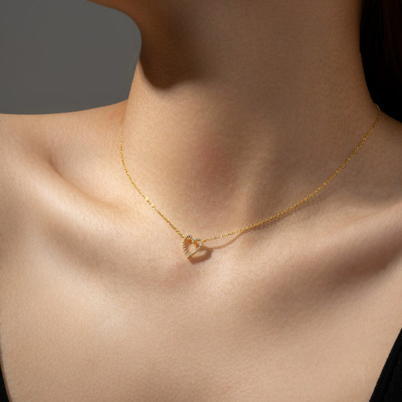 Wholesale S925 Sterling Silver Hollow Love Pattern Jewelry With Diamond Treatment Including Necklace Bracelet Ring Simple All Match Style For Women