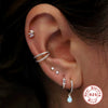 Wholesale S925 Sterling Silver Hollow Threerow Diamondembedded Multilayer Curved Geometric Ear Clip Ear Buckle Earrings For Women With Electroplating