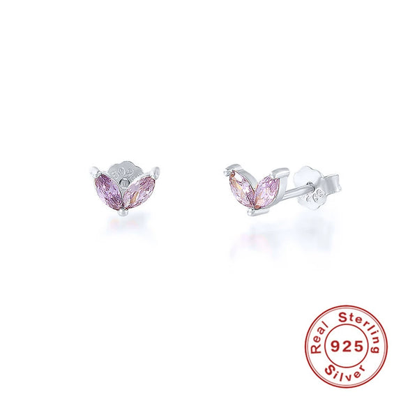 Wholesale S925 Sterling Silver Horse Eye Studded Earrings With Geometric Design And Electroplating For Women