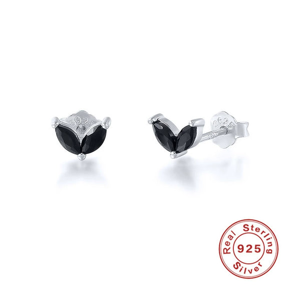 Wholesale S925 Sterling Silver Horse Eye Studded Earrings With Geometric Design And Electroplating For Women