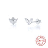 Wholesale S925 Sterling Silver Horse Eye Studded Earrings With Geometric Design And Electroplating For Women