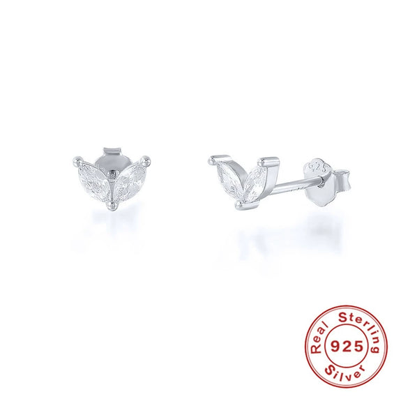 Wholesale S925 Sterling Silver Horse Eye Studded Earrings With Geometric Design And Electroplating For Women