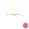 Wholesale S925 Sterling Silver Industrial Barbell Puncture With Star Moon Element Chain Geometric Design Electroplating Treatment For Women