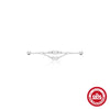 Wholesale S925 Sterling Silver Industrial Barbell Puncture With Star Moon Element Chain Geometric Design Electroplating Treatment For Women