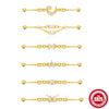 Wholesale S925 Sterling Silver Industrial Barbell Puncture With Star Moon Element Chain Geometric Design Electroplating Treatment For Women