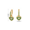 Wholesale S925 Sterling Silver Inlaid Color Zircon Heartshaped Sweet Style Women's Love Earrings