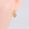 Wholesale S925 Sterling Silver Inlaid Color Zircon Heartshaped Sweet Style Women's Love Earrings