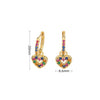 Wholesale S925 Sterling Silver Inlaid Color Zircon Heartshaped Sweet Style Women's Love Earrings