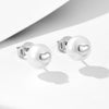 Wholesale S925 Sterling Silver Inlaid With Pearls Heartshaped Earrings For Women