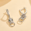 Wholesale S925 Sterling Silver Inlaid Zircon Cheetah Earrings With Electroplating Retro Gorgeous Style For Women