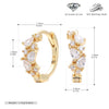 Wholesale S925 Sterling Silver Inlaid Zircon Drop Shape Allmatch Women's Earrings