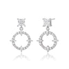 Wholesale S925 Sterling Silver Inlaid Zircon Earrings French Fashion Style