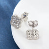 Wholesale S925 Sterling Silver Inlaid Zircon Four Leaf Clover Electroplated Earrings With Retro Niche Design For Women